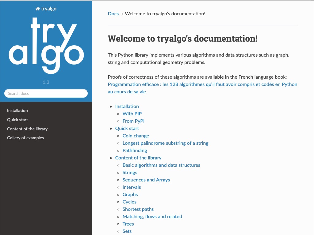https://jilljenn.github.io/tryalgo/
