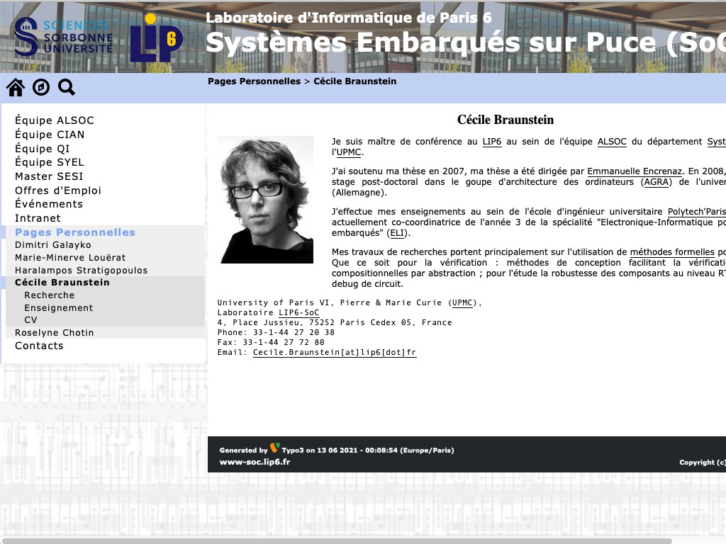 https://perso.lip6.fr/Cecile.Braunstein/