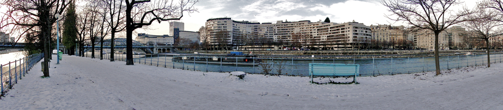 Ile aux Cygnes en Hiver